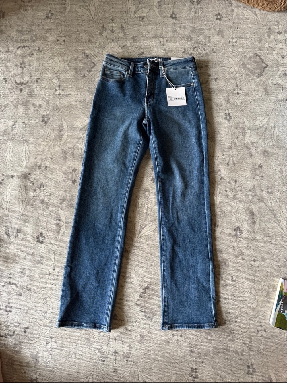 Just Black Women's Straight Leg Jeans in Dark Blue Wash